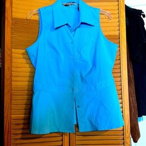 Woman’s button down sleeveless shirt